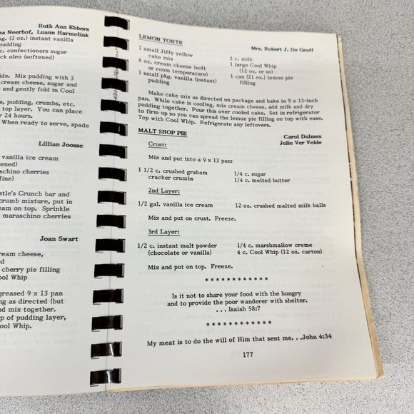 Hingham Sheboygan Wisconsin 100th Anniversary Cookbook Hingham Reformed Church - Picture 7 of 15